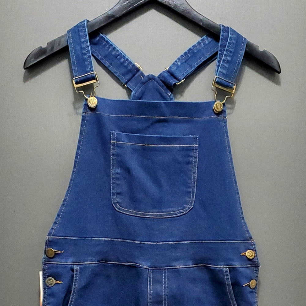 Denim Overall Shorts - (Sz: Lg)